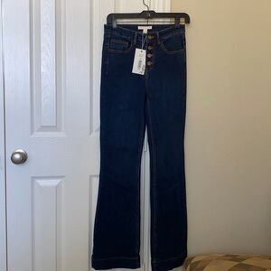 Chelsea & Violet Stretch Indigo Denim Flare Jeans